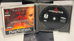 Apocalypse starring Bruce Willis PS1 open jewel case showing original disc and cover insert