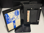 The Simpsons Bart vs the Space Mutants Sega Master System open case showing SMS cartridge and original manual with visible yellowing and wear