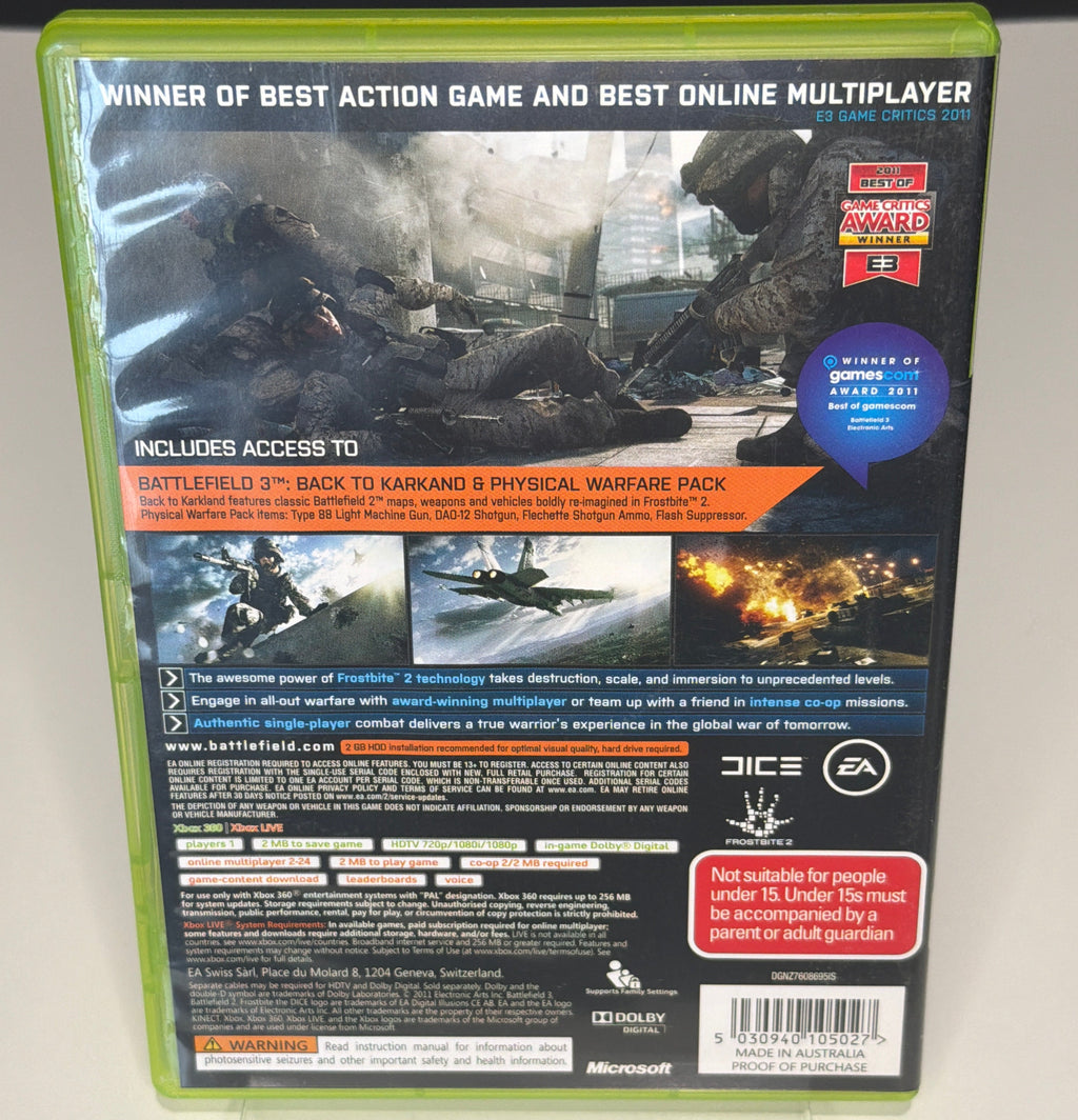 Battlefield 3 – Limited Edition Special Warfare Pack – Xbox 360