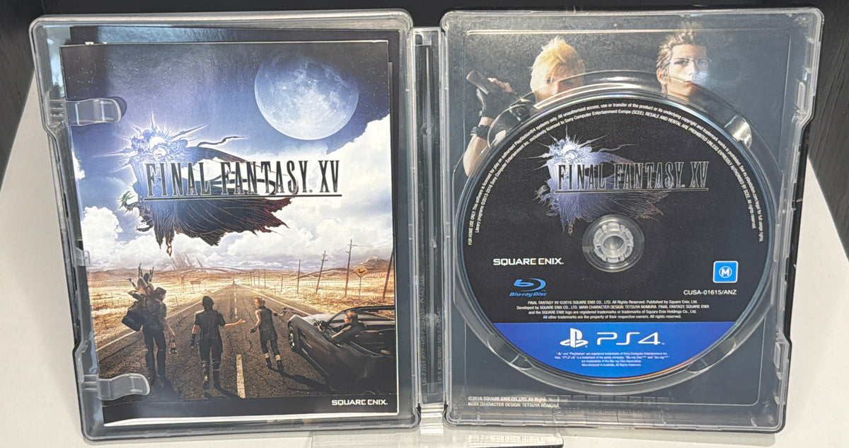 Final Fantasy XV SteelBook back panel - Luna and Gentiana artwork