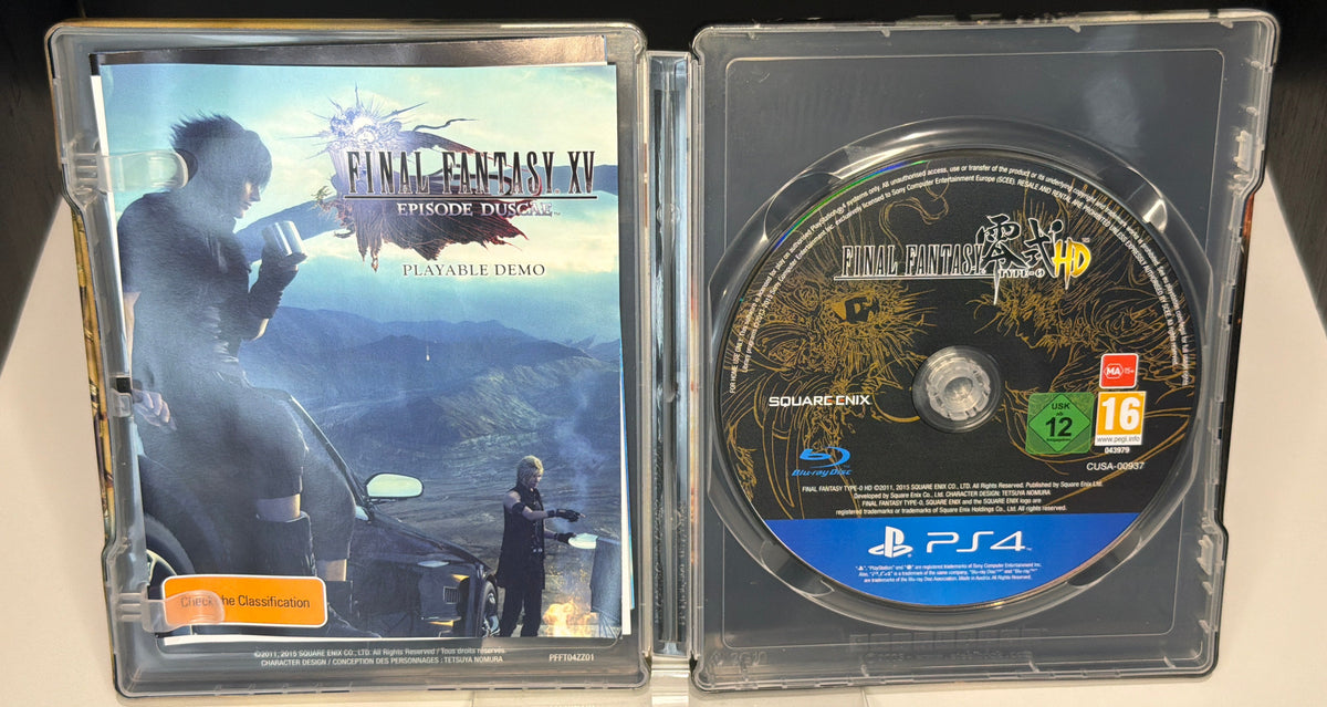 Final Fantasy Type-0 HD Limited Edition box back - Enter the Fray as an Elite Combat Force