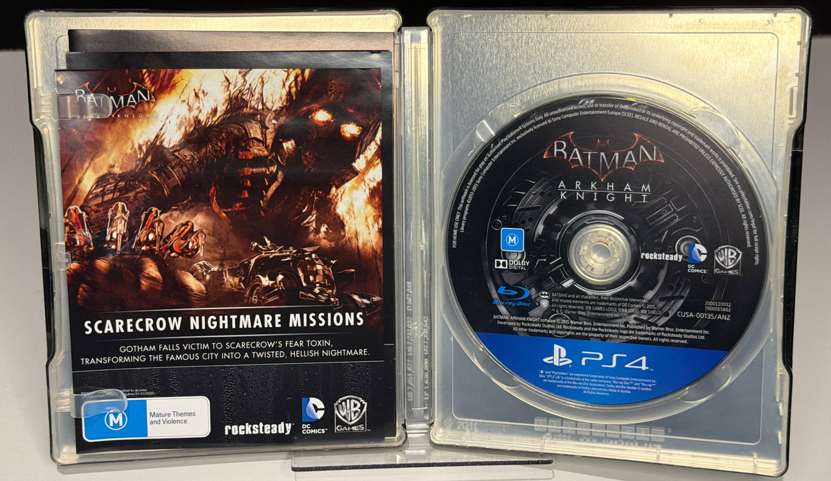 Batman Arkham Knight Special Edition PS4 - SteelBook back (Grade B)