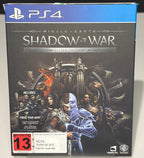 Middle-Earth Shadow of War Silver Edition PS4 - inside: disc CUSA-04402/ANZ and booklet