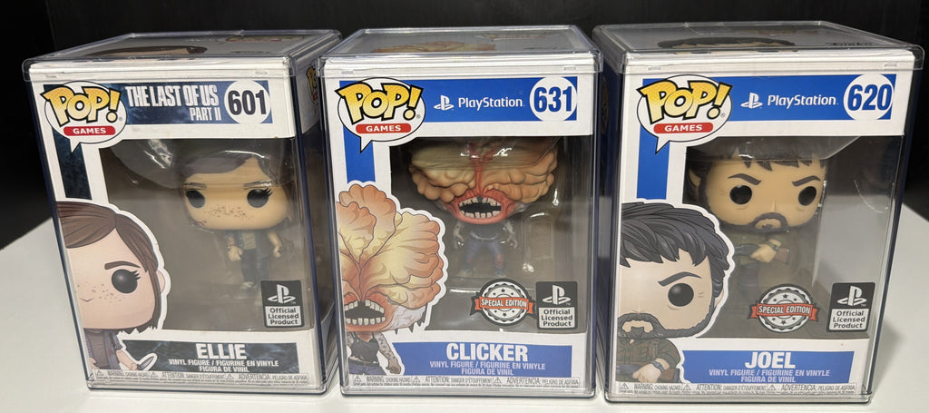 The Last of Us Funko Pop trio box undersides