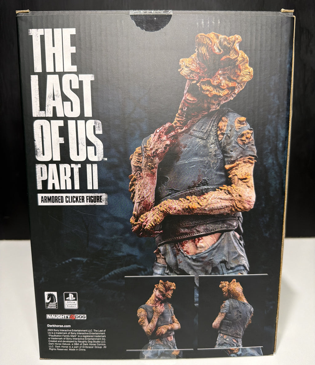 Armored Clicker branded packaging rear showing artwork and storage wear