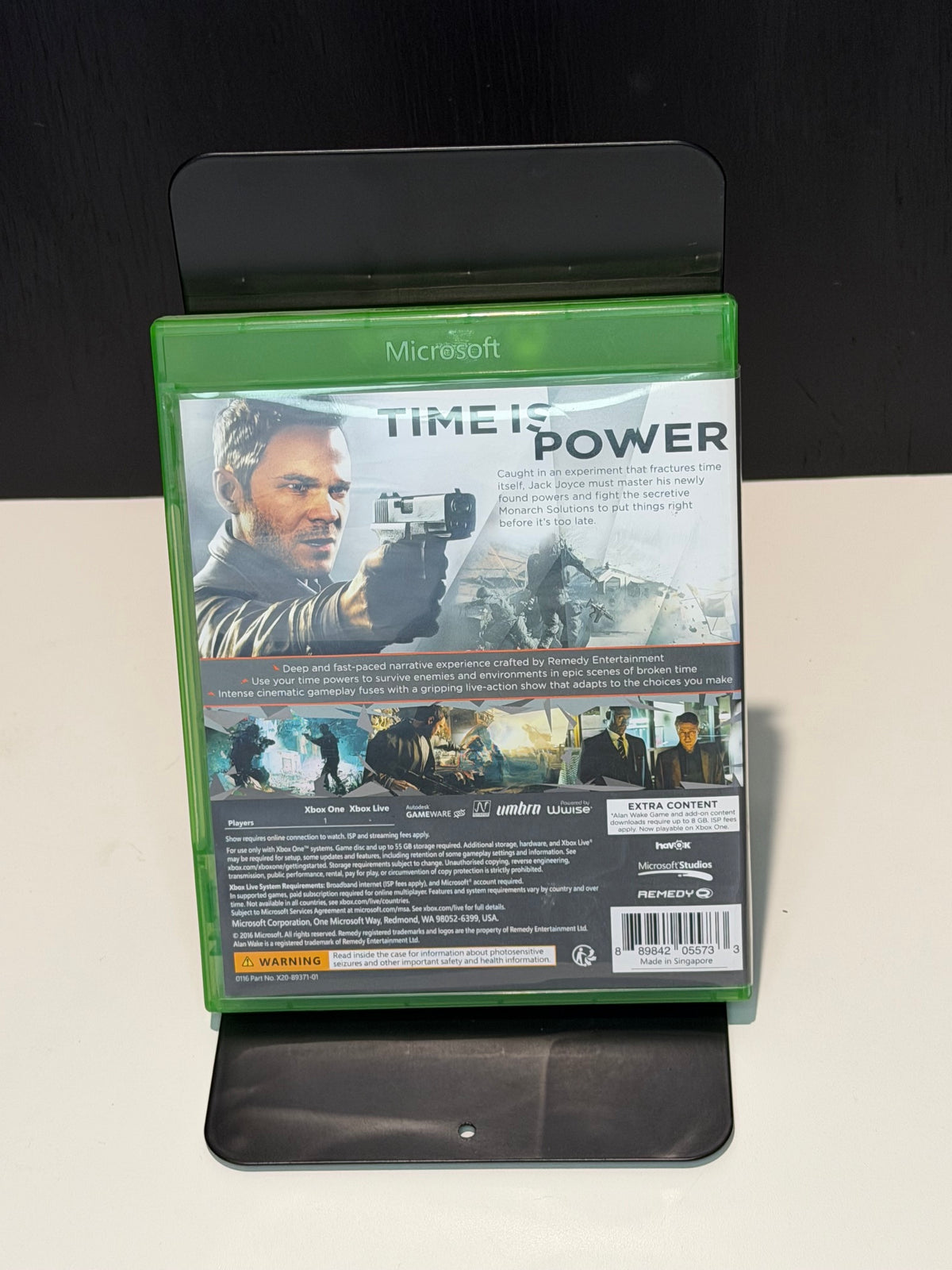 Quantum Break Xbox One back cover