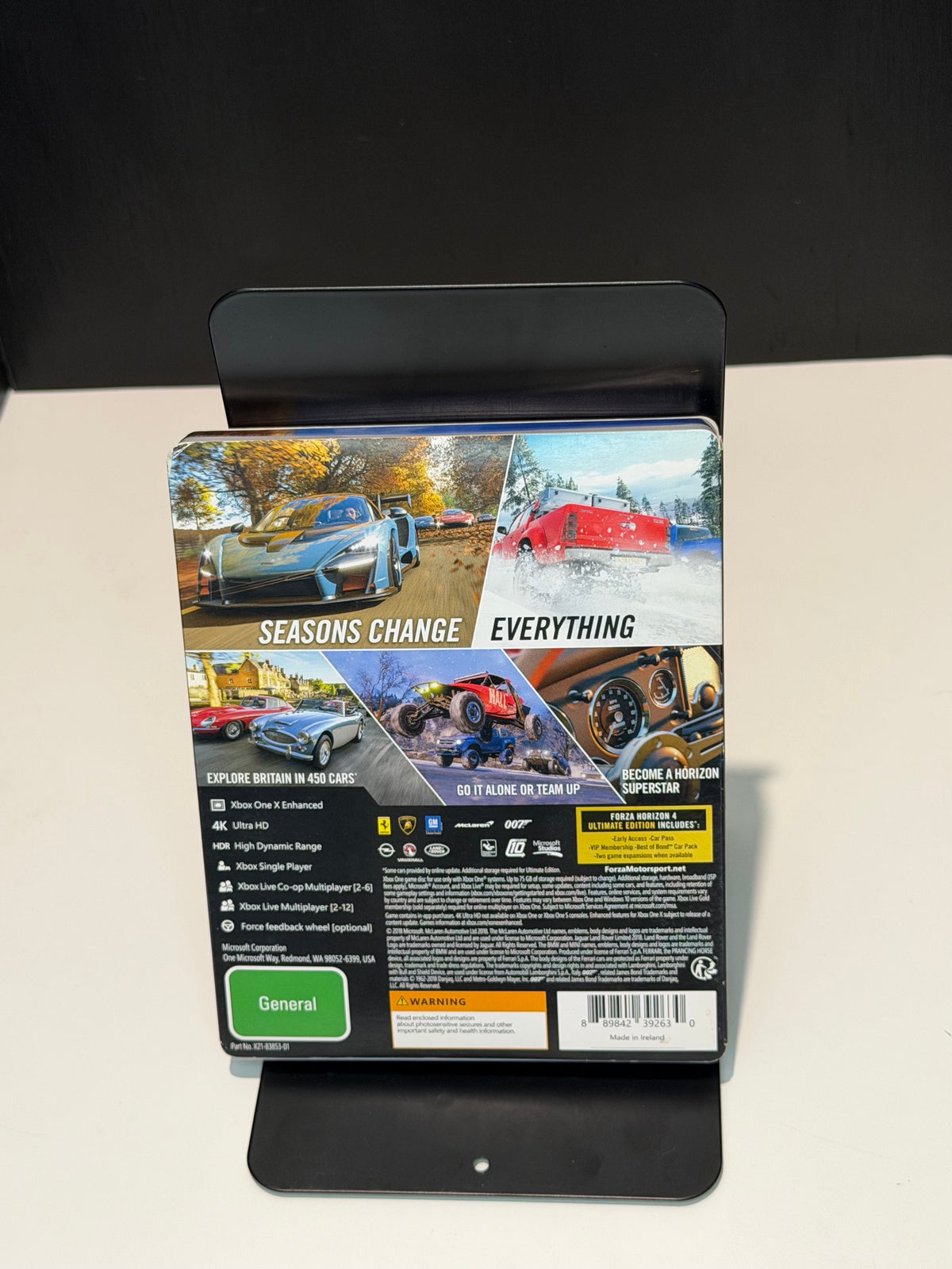 Forza Horizon 4 Ultimate Edition Xbox One outer sleeve back